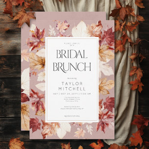 Invitation Serre rustique de l'automne Feuilles de vin Brunch