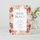 Invitation Serre Rustique de l'automne Feuilles Tan Brunch nu (Debout devant)