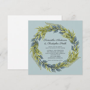 Invitation Serre verte et Mariage Turquoise foncé