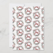 Invitation Serres, baies rouges et feuilles Fête de Noël de l (Dos)