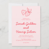 Invitation Serrure de coeur Whimsical Doodle Croquis moderne  (Devant)