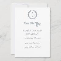 Serrure de monogramme bleu Dusty Enregistrer la ca