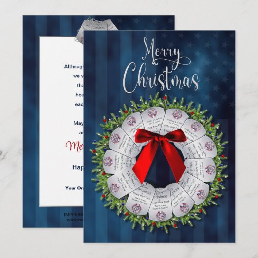 Invitation Serrure militaire de Noël à deux côtés (Devant / Derrière)