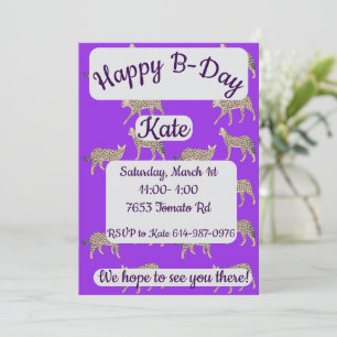 Invitation Serval Chats Joyeux Anniversaire