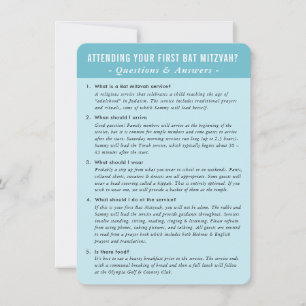 Invitation Service bat mitzvah questions et réponses conseils