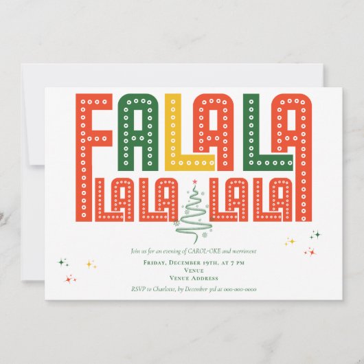 Invitation Service Carols de l'église de Noël de la famille (Devant)