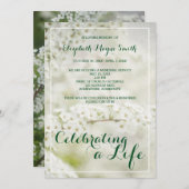 Invitation Service commémoratif célébrant le souffle d’un béb (Devant / Derrière)