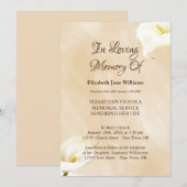 Invitation Service commémoratif Célébration de la vie | Lily (Devant / Derrière)