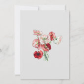 Invitation Service commémoratif Célébration de la vie | Poppy (Dos)