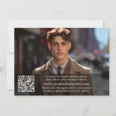 Invitation Service commémoratif de la photo classique chrétie (Dos)