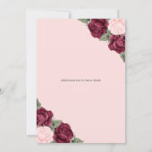 Invitation Service commémoratif de photos florales en argent  (Dos)