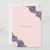 Invitation Service commémoratif de photos florales roses (Dos)