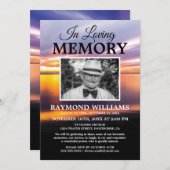 Invitation Service commémoratif de plage | Célébration de la  (Devant / Derrière)