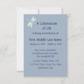 Invitation Service commémoratif Dragonfly Custom (Dos)