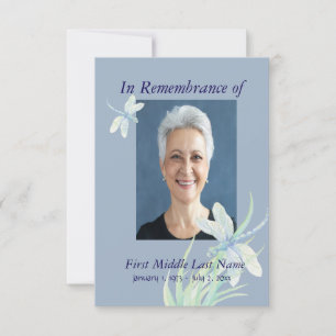 Invitation Service commémoratif Dragonfly Custom