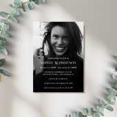 Invitation Service commémoratif du souvenir simple Funéraille