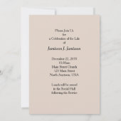 Invitation Service commémoratif, échelle Kiva, Colorado (Dos)