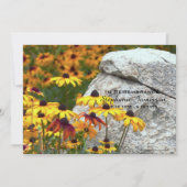 Invitation Service commémoratif Fête de la vie Fleur Jaune (Devant)