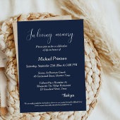 Invitation Service commémoratif, Funérailles, célébration de 