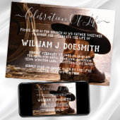 Invitation Service commémoratif funéraire Casquette des botte