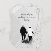 Invitation Service commémoratif Marcher l'un l'autre Accueil (Devant / Derrière)