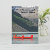 Invitation Service commémoratif, nom, canoës de montagne (Debout devant)