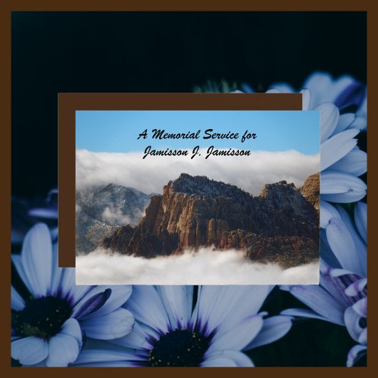 Invitation Service commémoratif, nuages cachés Célébration de