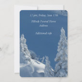 Invitation Service commémoratif personnalisé Beau ski de mont (Dos)