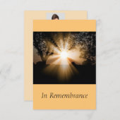 Invitation Service commémoratif personnalisé Beau soleil (Devant / Derrière)