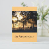 Invitation Service commémoratif personnalisé Beaux Chevaux en (Debout devant)