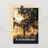 Invitation Service commémoratif personnalisé Beaux Chevaux en (Devant / Derrière)