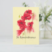 Invitation Service commémoratif personnalisé Fleurs de pépite (Debout devant)