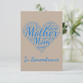 Invitation Service commémoratif personnalisé pour maman (Debout devant)