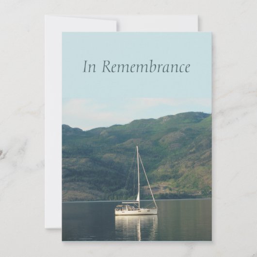 Invitation Service commémoratif personnalisé Voilier Voilier (Devant)