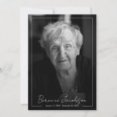 Invitation Service commémoratif simple et élégant (Devant)