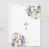 Invitation Service de Mémorial photo de Calla Lilies blanc vi (Dos)