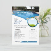 Invitation Service de nettoyage de piscine Circulaire d'affai (Debout devant)