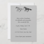 Invitation Service de photos commémoratives Chevaux d'art gra (Devant)