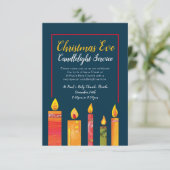 Invitation Service de réveil aux chandelles de Noël cinq boug (Debout devant)