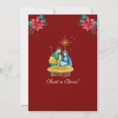 Invitation Service de réveillon de Noël Festif Rouge (Dos)