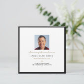 Invitation Service des funérailles de la photo commémorative (Debout devant)