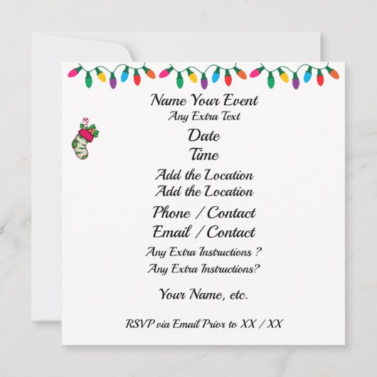 Invitation Service d'incendie Noël HD (Dos)