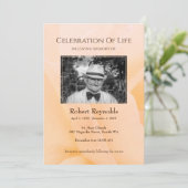 Invitation Service Floral Custom Photo Memorial (Debout devant)