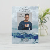 Invitation Service funèbre commémoratif moderne (Debout devant)