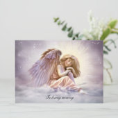 Invitation Service funèbre et de photo d'amour angélique (Debout devant)