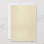 Invitation Service funèbre mémorial chrétien classique en or (Dos)