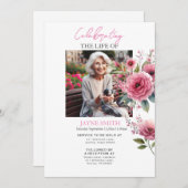 Invitation Service funéraire botanique moderne e-vite (Devant / Derrière)