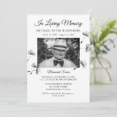 Invitation Service funéraire | Célébration de la vie photo (Debout devant)