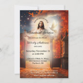 Invitation Service funéraire chrétien moderne (Devant)