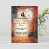 Invitation Service funéraire chrétien moderne (Debout devant)